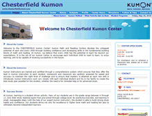 Tablet Screenshot of chesterfieldkumon.com